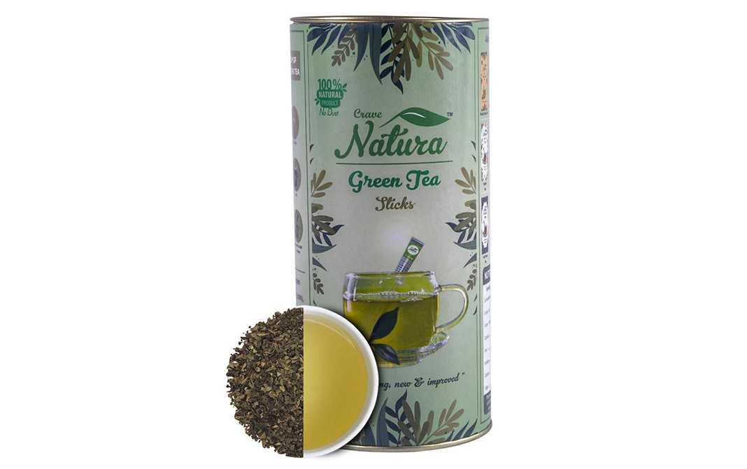 Crave Natura Green Tea Sticks    Container  40 grams